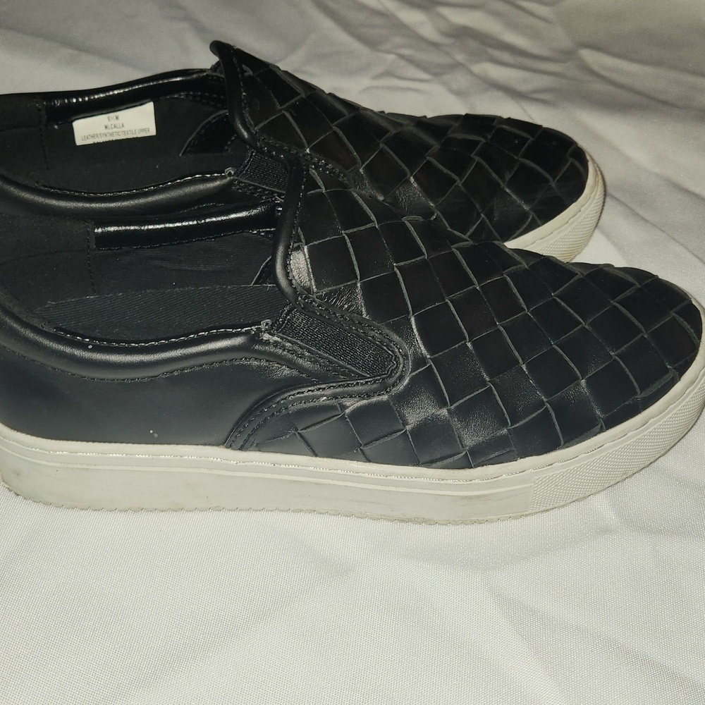 Mark Fisher Black Woven Slip-On Sneakers - Picture 3 of 7